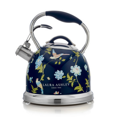 Laura Ashley 2.5L Stove Top Kettle,fast Boil Whistling Kettle For Gas Hob,induction Hob Silicon Coated Cool Handle Camping Kettle from B&Q