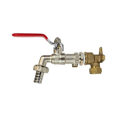 Warmer System 1/2 Inch Lever Handle Garden Tap With Check Valve And Wallplate Elbow Fixture Psw Tradesuppliers Ltd from B&Q