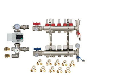 Warmer System Underfloor Heating 5 Port Psw Manifold With Wilo Para Pump And Blending Valve Set Psw Tradesuppliers Ltd from B&Q