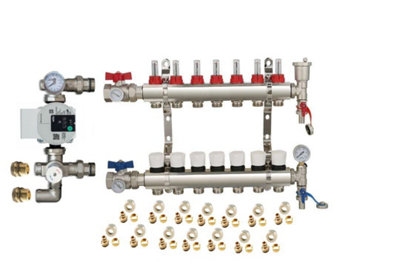 Warmer System Underfloor Heating 7 Port Psw Manifold With Wilo Para Pump And Blending Valve Set Psw Tradesuppliers Ltd from B&Q