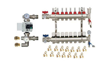 Warmer System Underfloor Heating 8 Port Psw Manifold With Wilo Para Pump And Blending Valve Set Psw Tradesuppliers Ltd from B&Q