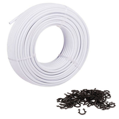 Warmer 16X2mm Pert Al Pert Water Underfloor Heating Plastic Composite Barrier Pipe 25M Roll + 40mm Pipe Staples Psw Tradesuppliers Ltd from B&Q