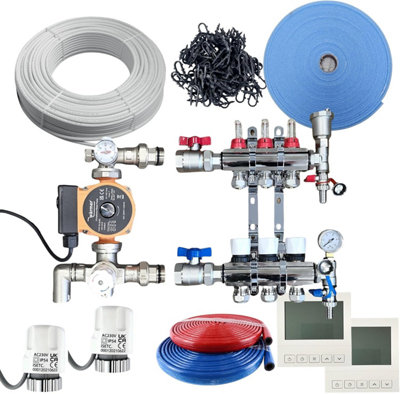 Warmer Wärmer System 35-45Sqm Water Underfloor Heating Kit 2 Room Psw Tradesuppliers Ltd from B&Q