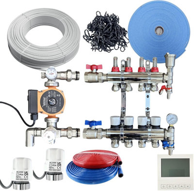 Warmer Wärmer System 45-50Sqm Water Underfloor Heating Kit 1 Room Psw Tradesuppliers Ltd from B&Q