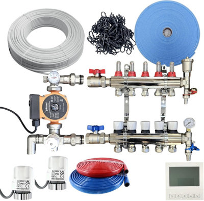 Warmer Wärmer System 60-65Sqm Water Underfloor Heating Kit 1 Room Psw Tradesuppliers Ltd from B&Q
