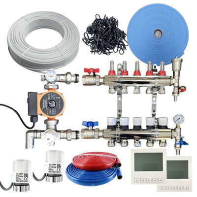 Warmer Wärmer System 65-70Sqm Water Underfloor Heating Kit 2 Room Psw Tradesuppliers Ltd from B&Q