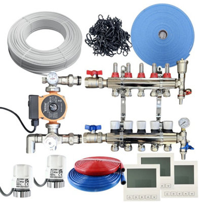 Warmer Wärmer System 65-70Sqm Water Underfloor Heating Kit 3 Room Psw Tradesuppliers Ltd from B&Q