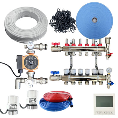 Warmer Wärmer System 70-80Sqm Water Underfloor Heating Kit 1 Room Psw Tradesuppliers Ltd from B&Q