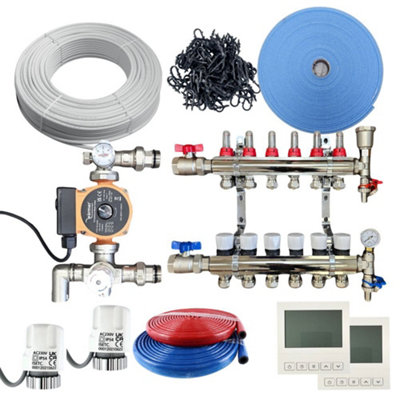 Warmer Wärmer System 70-80Sqm Water Underfloor Heating Kit 2 Room Psw Tradesuppliers Ltd from B&Q