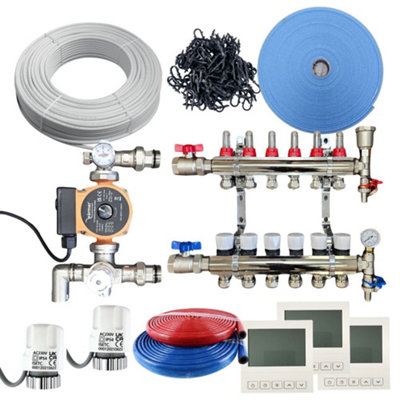 Warmer Wärmer System 70-80Sqm Water Underfloor Heating Kit 3 Room Psw Tradesuppliers Ltd from B&Q