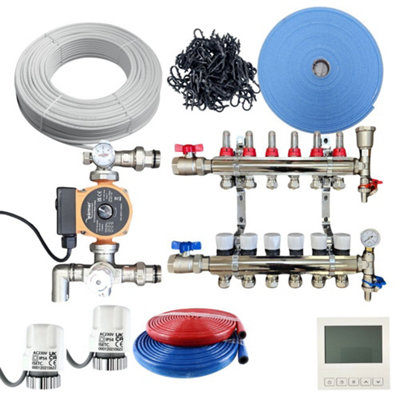 Warmer Wärmer System 80-85Sqm Water Underfloor Heating Kit 1 Room Psw Tradesuppliers Ltd from B&Q