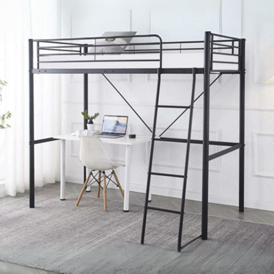 Newton High Sleeper Bunk BedSingleBlack from B&Q
