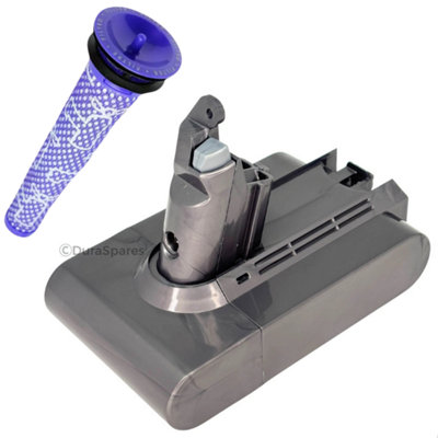 Duraspares Dyson V6 Battery Power Pack & Pre Motor Filter Dc62 Dc59 Dc58 Sv03 Sv04 Sv05 Sv06 Sv09 from B&Q