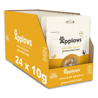 24 X 10G Applaws 100% Natural Hypoallergeric Freeze Dried Chicken Cat Treat from B&Q