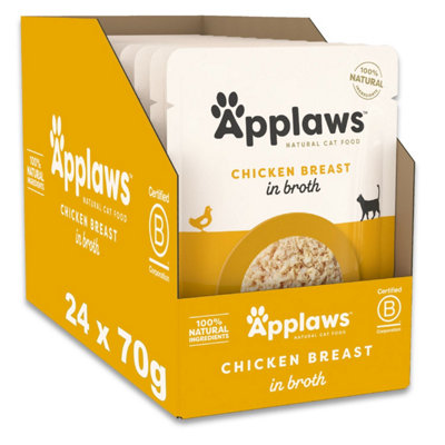 B&Q - 24 X 70 G  100% Natural Adult Wet Cat Food Pouches Chicken In Broth - Image 4