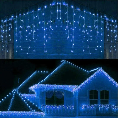 HSD 200 Led Blue & White Icicle Lights (3.9M)Battery Fairy Lights For ChristmasWeddingsAnd Home Decor from B&Q