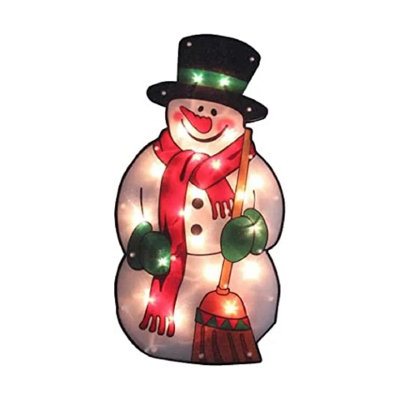 B&Q -  Snowman With BroomSilhouette Lights For Christmas Decoration
