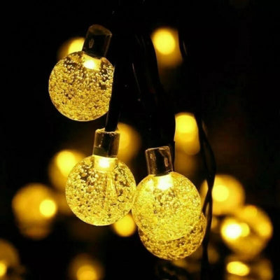 HSD 30 Led Warm White Crystal Ball Lights (8M)Solar Power Lights For ChristmasWeddingsAnd Home Decor from B&Q