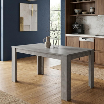 Kosy Koala Grey Dining Table Wood Kitchen Place For Seats, Dining Table Only ( H 117 X W 77 Cm) Size 4