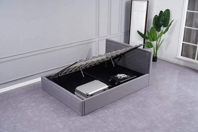 Kosy Koala Unisex Grey Ottoman Storage Bed 3Ft Single Wooden Fabric Bedroom - Image 12