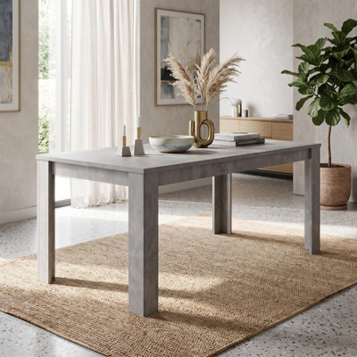 Kosy Koala Grey Dining Table Wood Kitchen Place For 6 Seats Kitchen Dining Room Furniture - Image 11