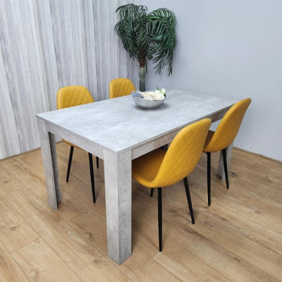 Kosy Koala Dining Table Sets With 4 Chair Dining Room And Kitchen Table Sets Of 4 Grey