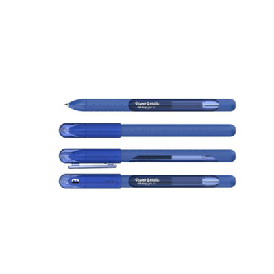 Accessotech 4 Pack Paper Mate Inkjoy Blue Gel Pens 0.7mm Medium Tip Retractable Smooth Writing from B&Q