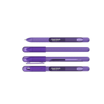 Accessotech 4X Purple Paper Mate Inkjoy 0.7mm Gel Pens Retractable Smooth Writing Pack from B&Q