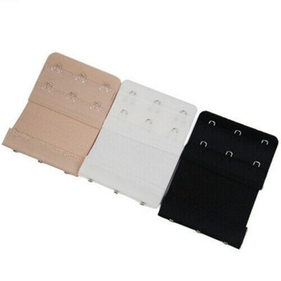 Accessotech 3 Pack Bra Extenders 3 Hook Adjustable Elastic Bra Extension Straps Black White Nude from B&Q