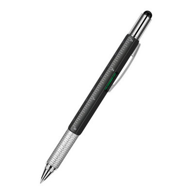 Accessotech 6 In 1 Multi Tool Stylus Pen Aluminium Ballpoint With Screwdrivers Level And Ruler from B&Q