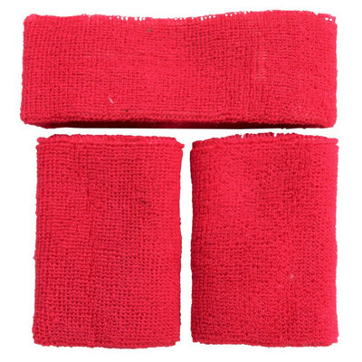 Accessotech Fuchsia Sports Sweat Band Wristband And Headband Set High Absorbency For GymRunningAnd Sports Activities from B&Q