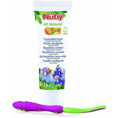Accessotech Nuby Children Toothpaste And Toothbrush Daily Care Kit Gentle Hygiene For Kids