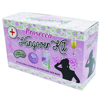 Accessotech Prosecco Hangover Kit Fun Party Recovery Gift Set Hen Stag Celebration Essentials from B&Q