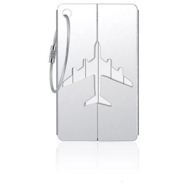 Accessotech Silver Metal Luggage Tag For Travel Bag Identification Aluminium Id Label from B&Q