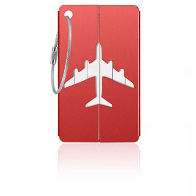 Accessotech Red Metal Luggage Tag For Suitcases And Travel Bags Aluminium Id Label from B&Q