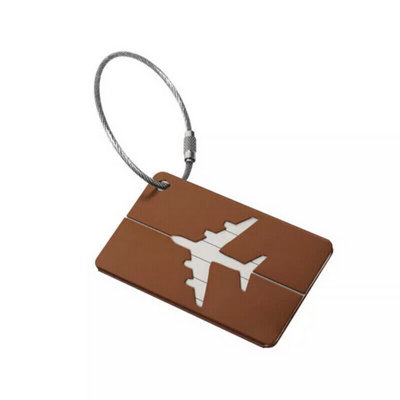 Accessotech Brown Metal Luggage Tag For Travel Accessories Aluminium Id Label from B&Q