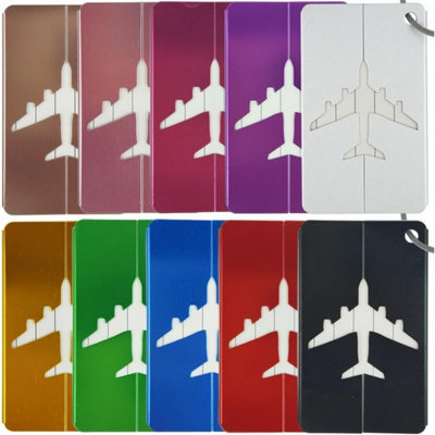 Accessotech Luggage Tag Set Pack Of 10 For Travel Bags Suitcases And Business Trips