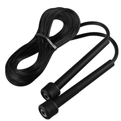 Accessotech Black Nylon Gym Skipping Rope Fitness Training Speed Jump Rope from B&Q