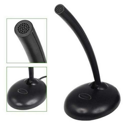 Accessotech Usb Microphone For Pc Desk Recording Gaming Video Calls Plug And Play