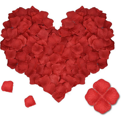 Accessotech 500 Red Silk Rose Petals Half Pack Wedding Event Table Decoration Confetti from B&Q