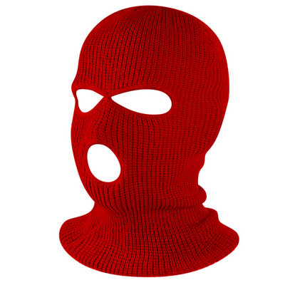 Accessotech Red 3-Hole Thermal Balaclava Face Mask Warm Winter Outdoor Hat For Skiing Cycling And Hiking from B&Q