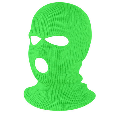 Accessotech Green 3-Hole Thermal Balaclava Cold Weather Face Mask Winter Ski Motorcycling Hat from B&Q