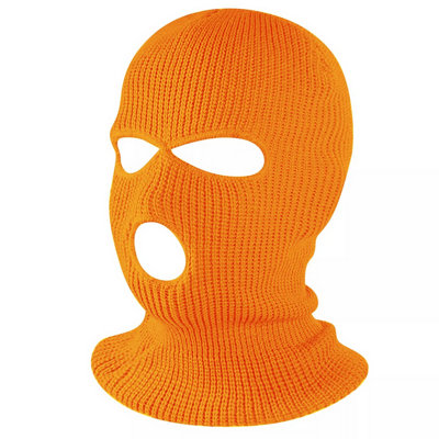 Accessotech Orange 3-Hole Thermal Balaclava Winter Face Mask Ski Snowboard Motorcycling from B&Q