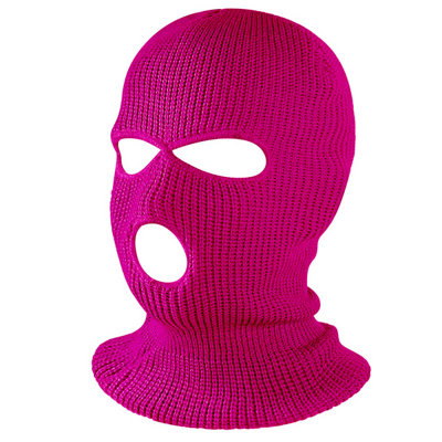 Accessotech Dark Pink 3-Hole Thermal Balaclava Soft Fleece Face Mask For Winter Skiing Cycling And Outdoor Activities from B&Q
