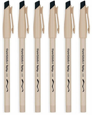 Accessotech 6 Pack Black Paper Mate Replay Ballpoint Pens For Everyday Writing Home Office School And Professional Use