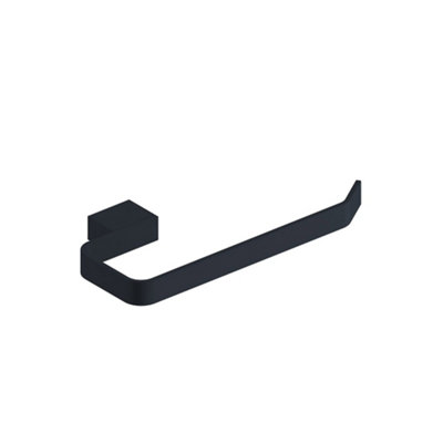 Scudo Apres Matt Black Bathroom Towel Ring from B&Q