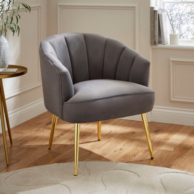 B&Q Gfw Pettine Upholstered Chair Grey