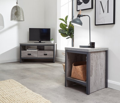 Gfw Boston Simple Lamp Table Grey from B&Q