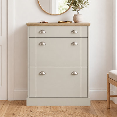 Gfw  Kendal Deluxe Shoe Cabinet - Grey - Image 9