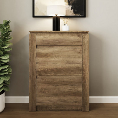 Gfw Canyon Oak Shoe Cabinet 3D Oak Foil from B&Q